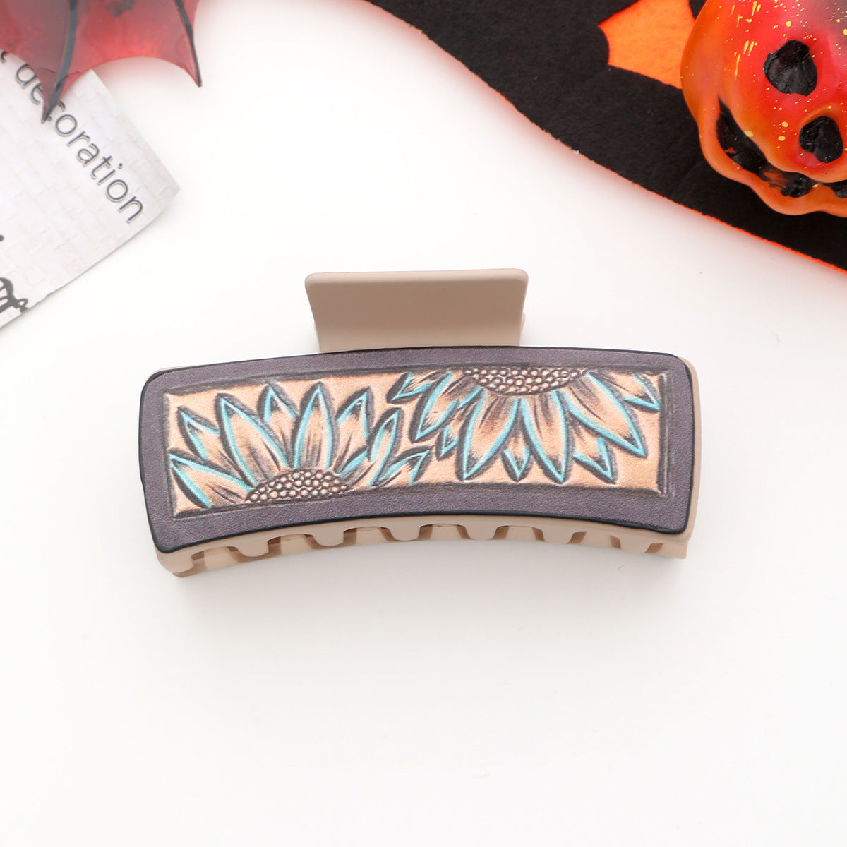 Wholesale Cross-border Western cowboy style sunflower leather grabber